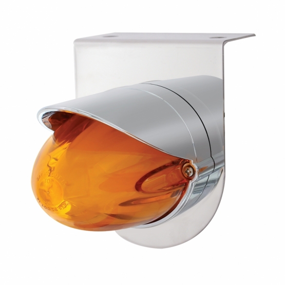 SS Bracket With 9 LED Dual Function GloLight Watermelon Grakon 1000 Light & Visor -Amber LED & Lens - Thumbnail 2