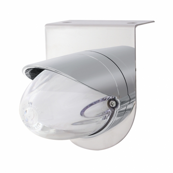 SS Bracket With 9 LED Dual Function GloLight Watermelon Grakon 1000 Light & Visor -Amber LED/ Clear Lens - Thumbnail 2