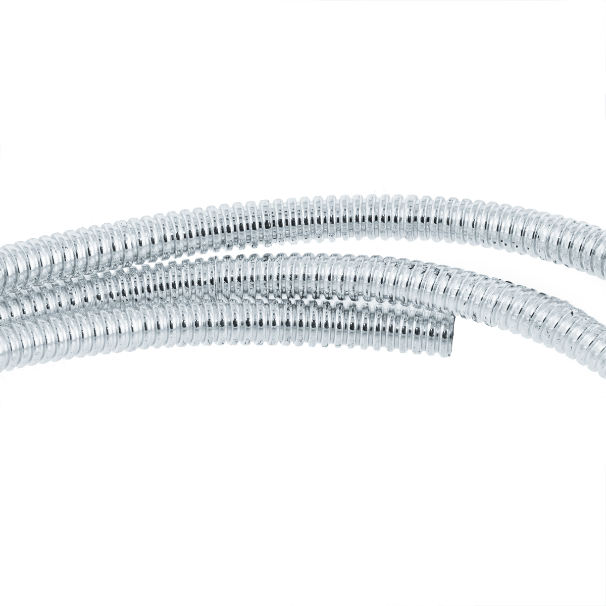 72" Long Chrome Wire Loom - 1/4" Diameter - Thumbnail 7