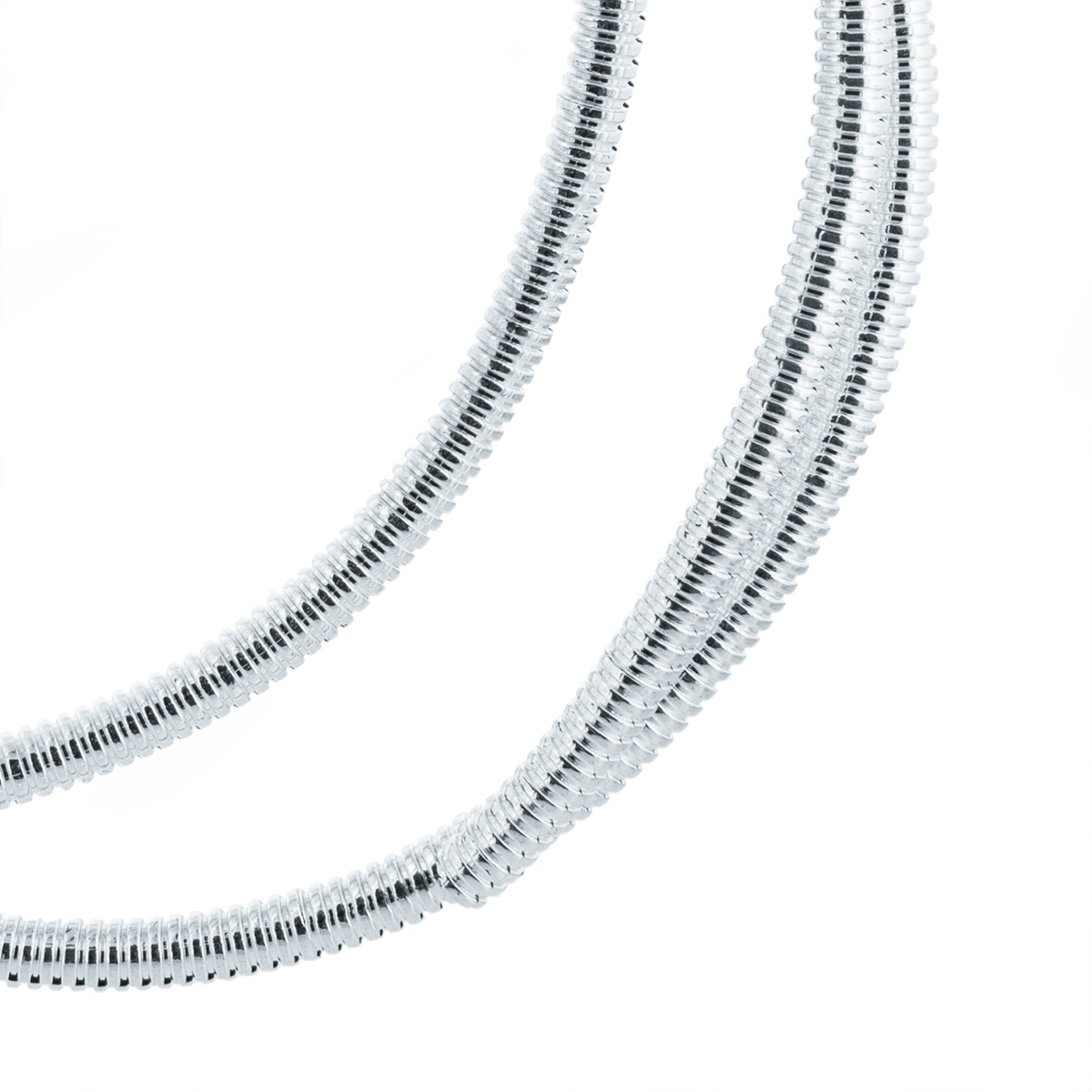 72" Long Chrome Wire Loom - 3/4" Diameter - Thumbnail 6