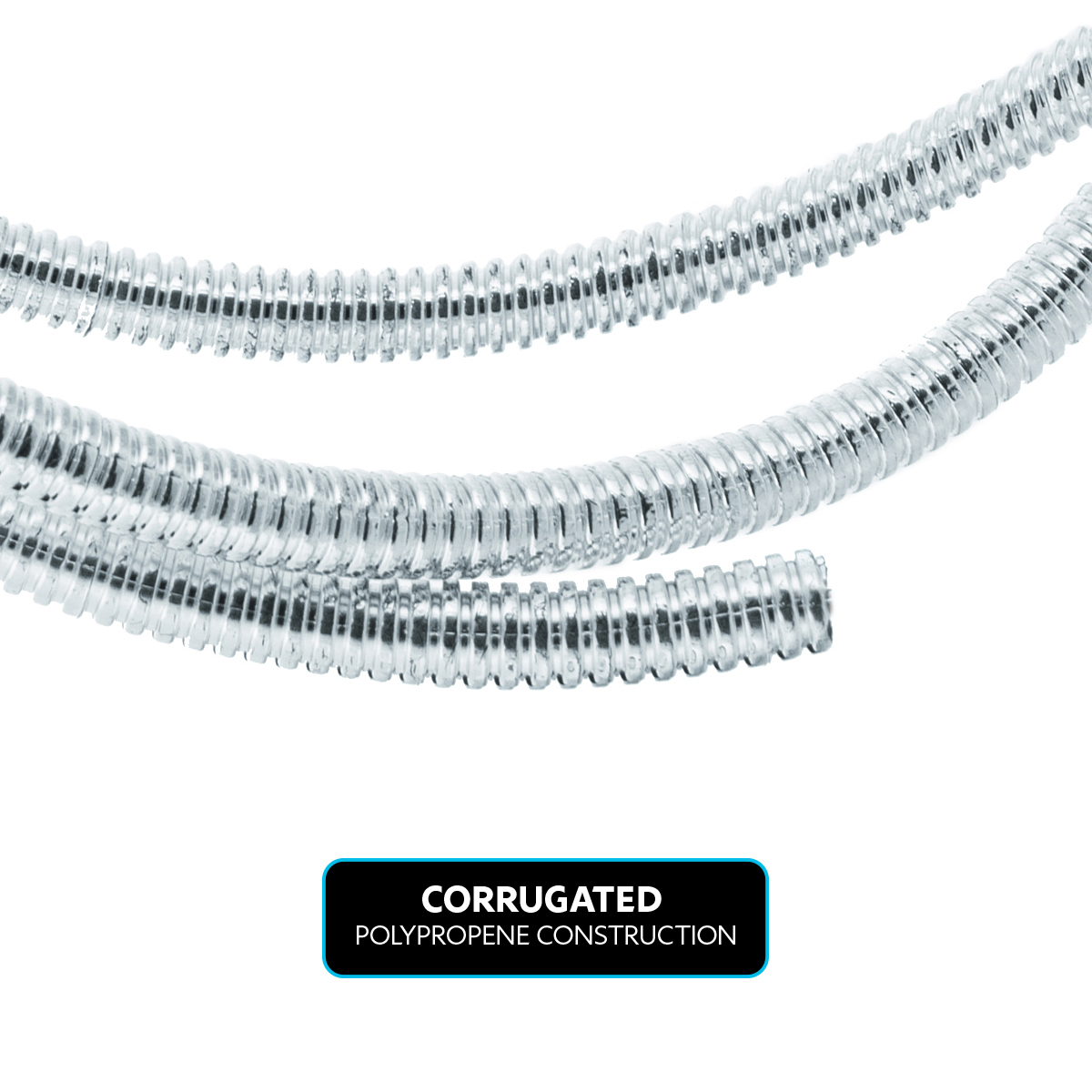 72" Long Chrome Wire Loom - 3/4" Diameter - Thumbnail 8