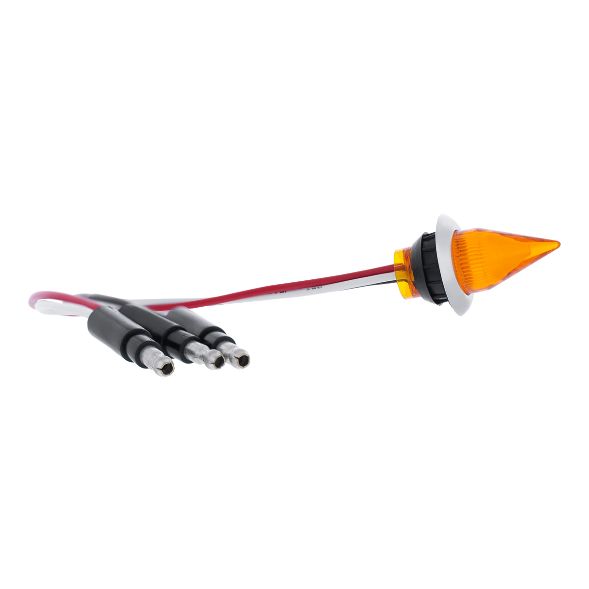 4 LED Dual Function 3/4" Mini Spike Light With SS Bezel (Clearance/Marker) - Amber LED/Amber Lens - Thumbnail 5