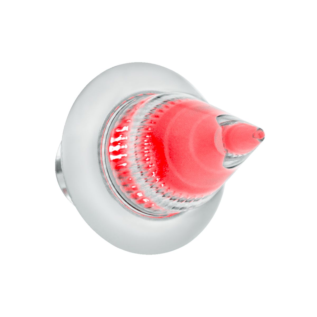 4 LED Dual Function 3/4" Mini Spike Light With SS Bezel (Clearance/Marker) - Red LED/Clear Lens
