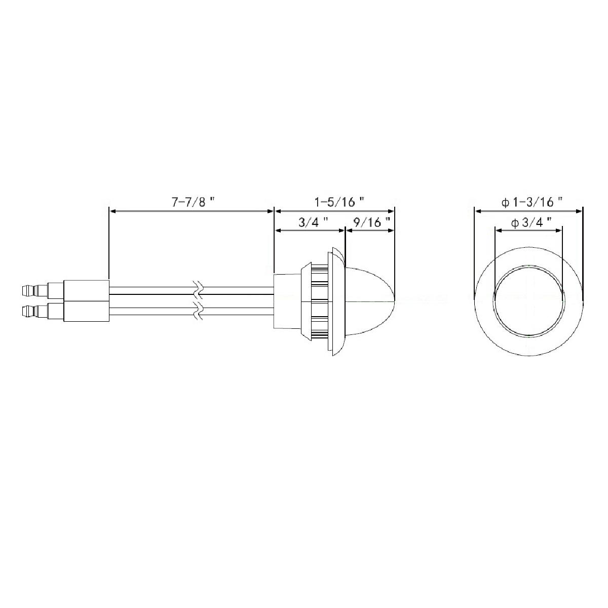 4 LED Dual Function 3/4" Mini Watermelon Light (Clearance/Marker) - Amber LED/Amber Lens - Thumbnail 12