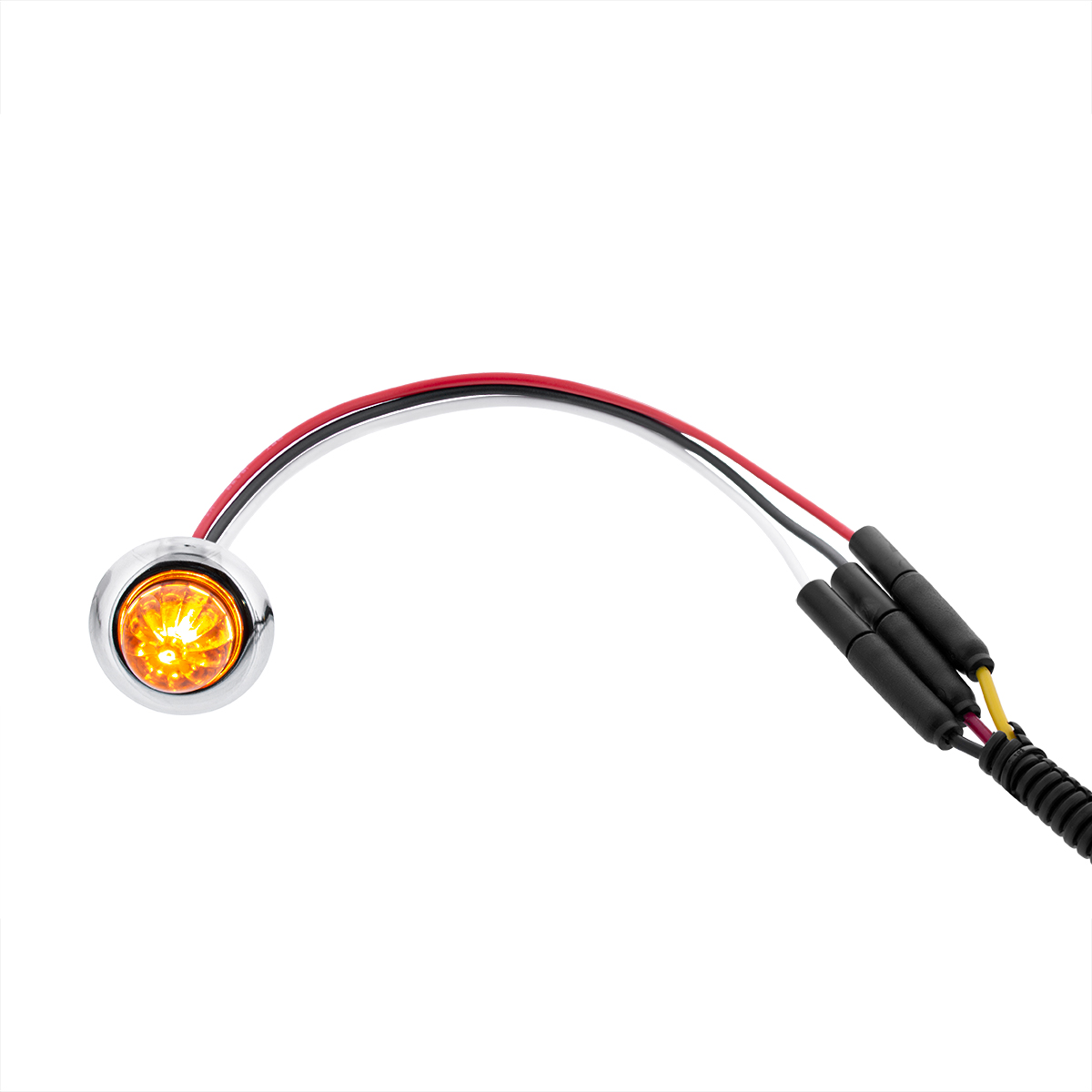 4 LED Dual Function 3/4" Mini Watermelon Light (Clearance/Marker) - Amber LED/Amber Lens - Thumbnail 3