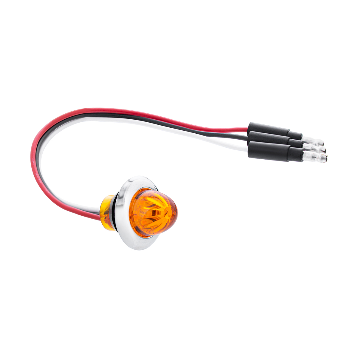 4 LED Dual Function 3/4" Mini Watermelon Light (Clearance/Marker) - Amber LED/Amber Lens - Thumbnail 6