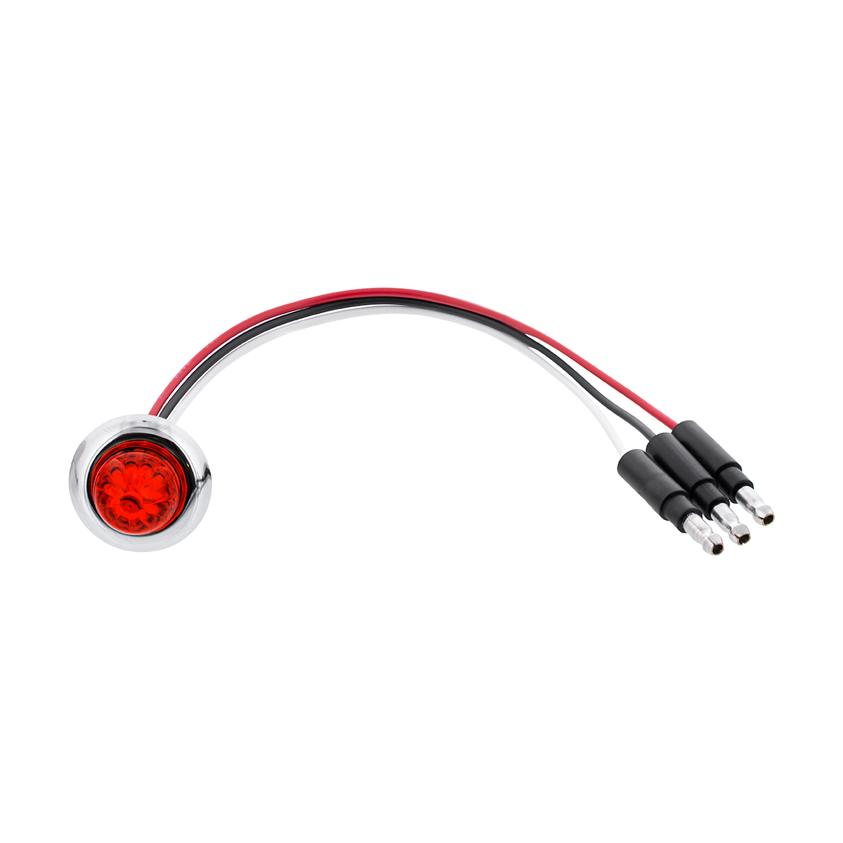 4 LED Dual Function 3/4" Mini Watermelon Light (Clearance/Marker) - Red LED/Red Lens - Thumbnail 4