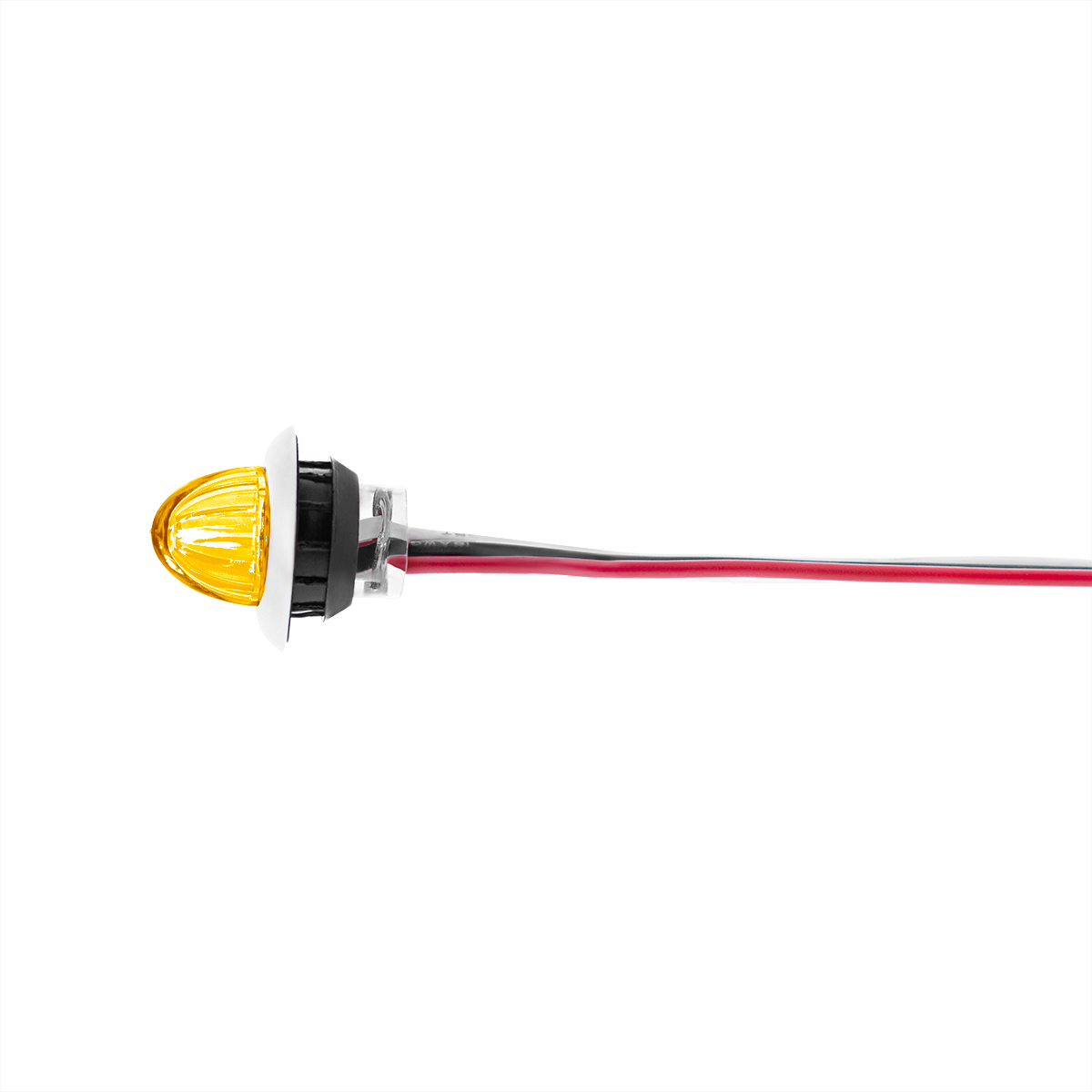 4 LED Dual Function 3/4" Mini Watermelon Light (Clearance/Marker) - Amber LED/Clear Lens - Thumbnail 7