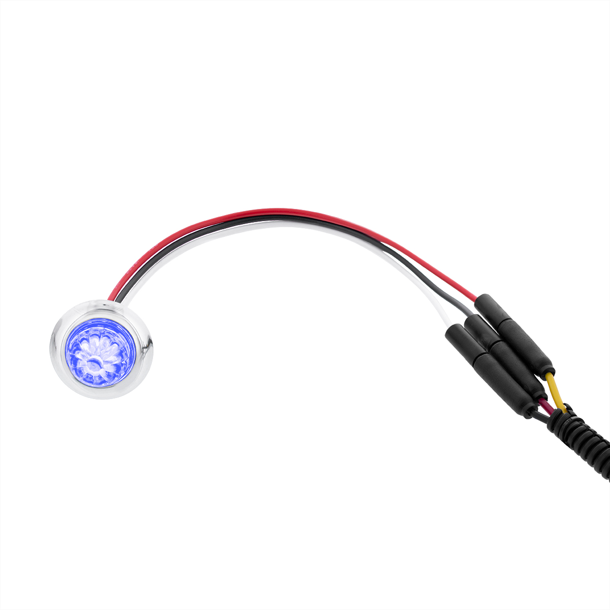 4 LED Dual Function 3/4" Mini Watermelon Light (Clearance/Marker) - Blue LED/Clear Lens - Thumbnail 3