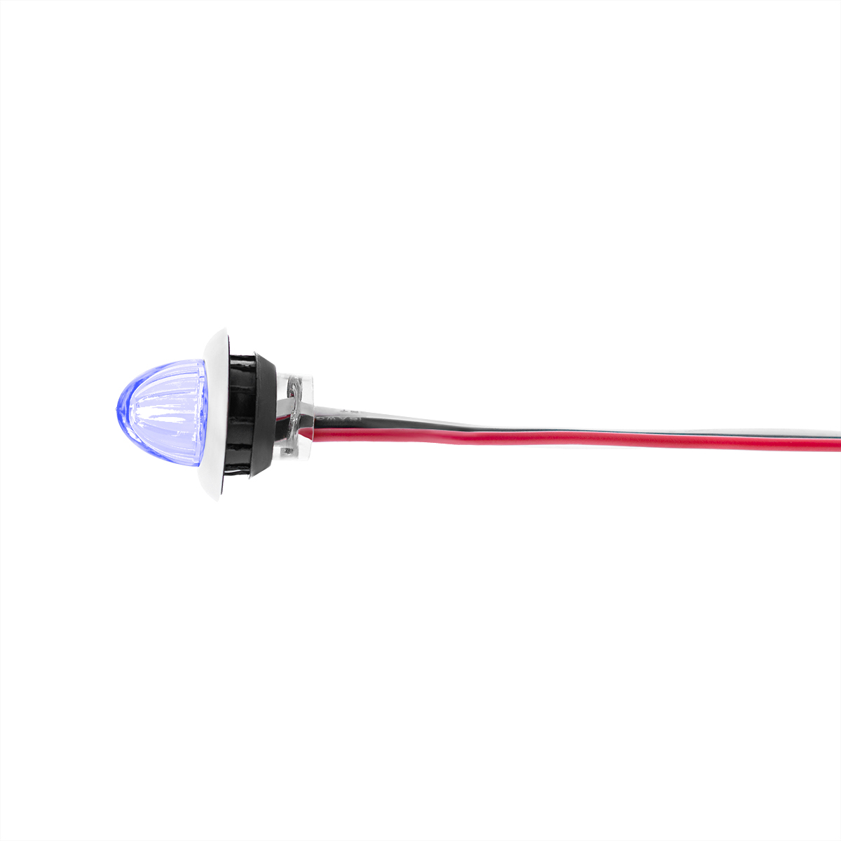 4 LED Dual Function 3/4" Mini Watermelon Light (Clearance/Marker) - Blue LED/Clear Lens - Thumbnail 7