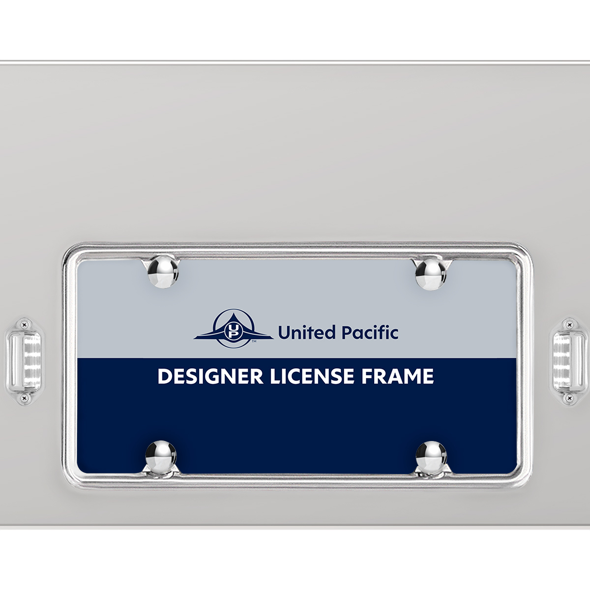 33-3/4" Stainless Rear Center Panel With 4X 13 LED 4" Abyss Lights & Grommets - Red LED/Clear Lens - Thumbnail 4