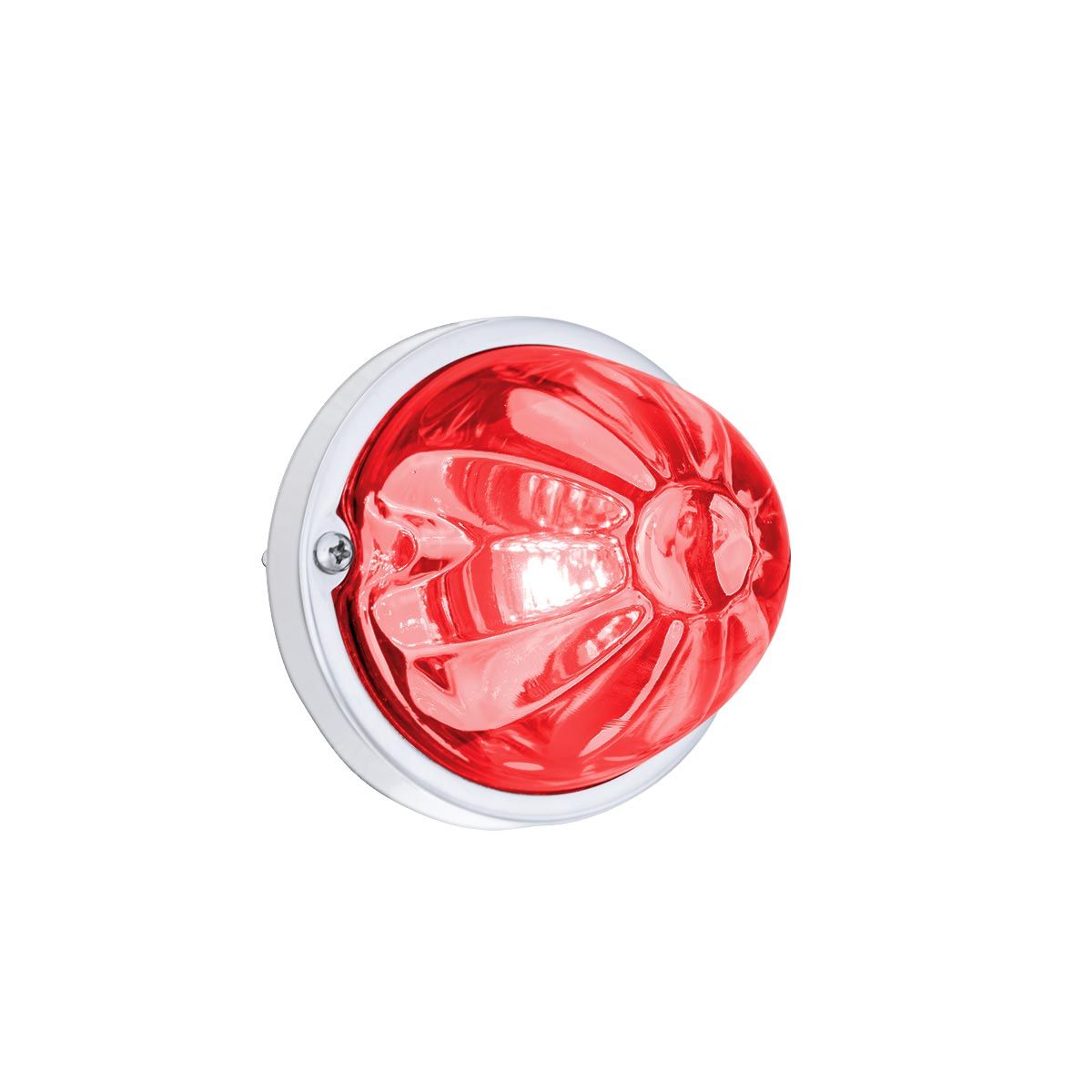 Glass Watermelon Light Kit With LED Light-Red LED/Clear Lens
