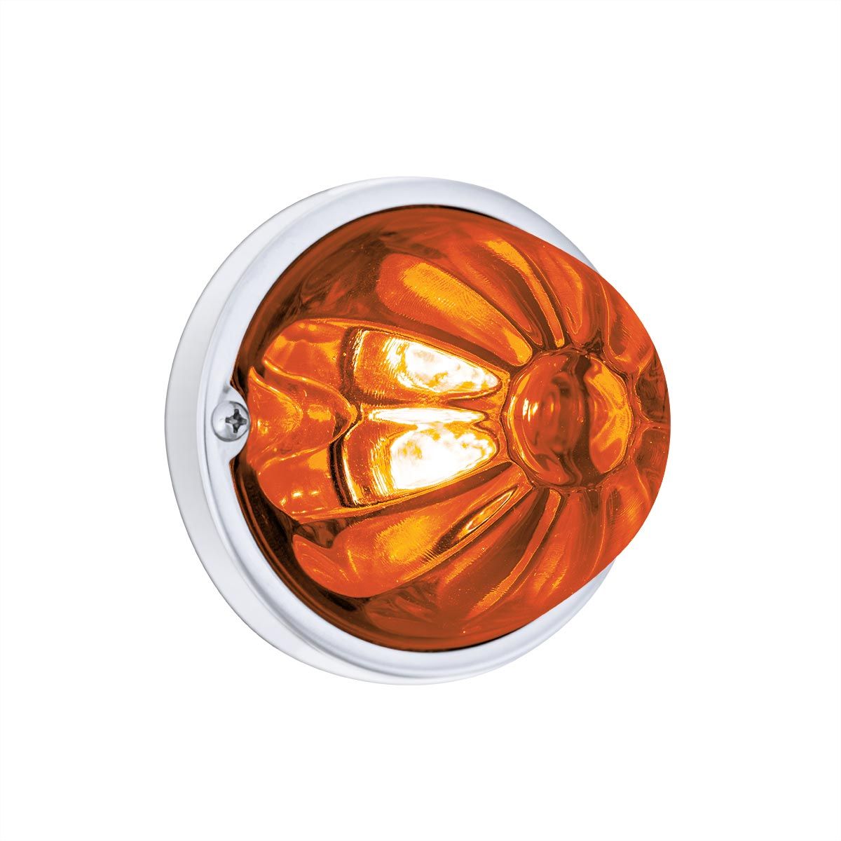 Glass Watermelon Light Kit With 4 LED Light-Amber LED/Dark Amber Lens