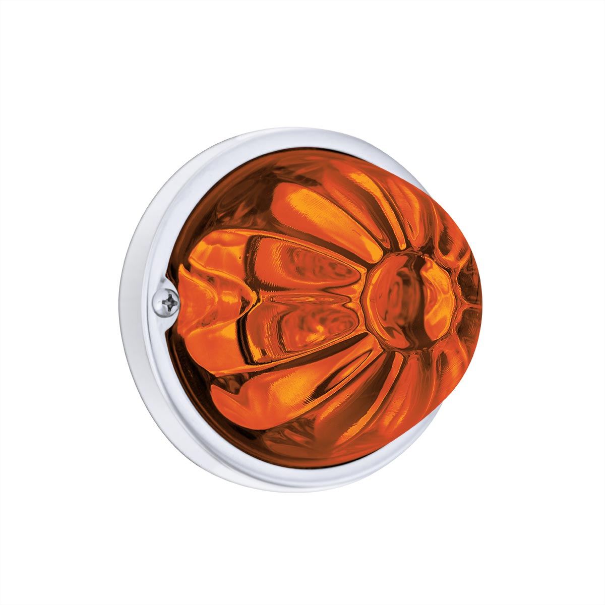 Glass Watermelon Light Kit With 4 LED Light-Amber LED/Dark Amber Lens - Thumbnail 2