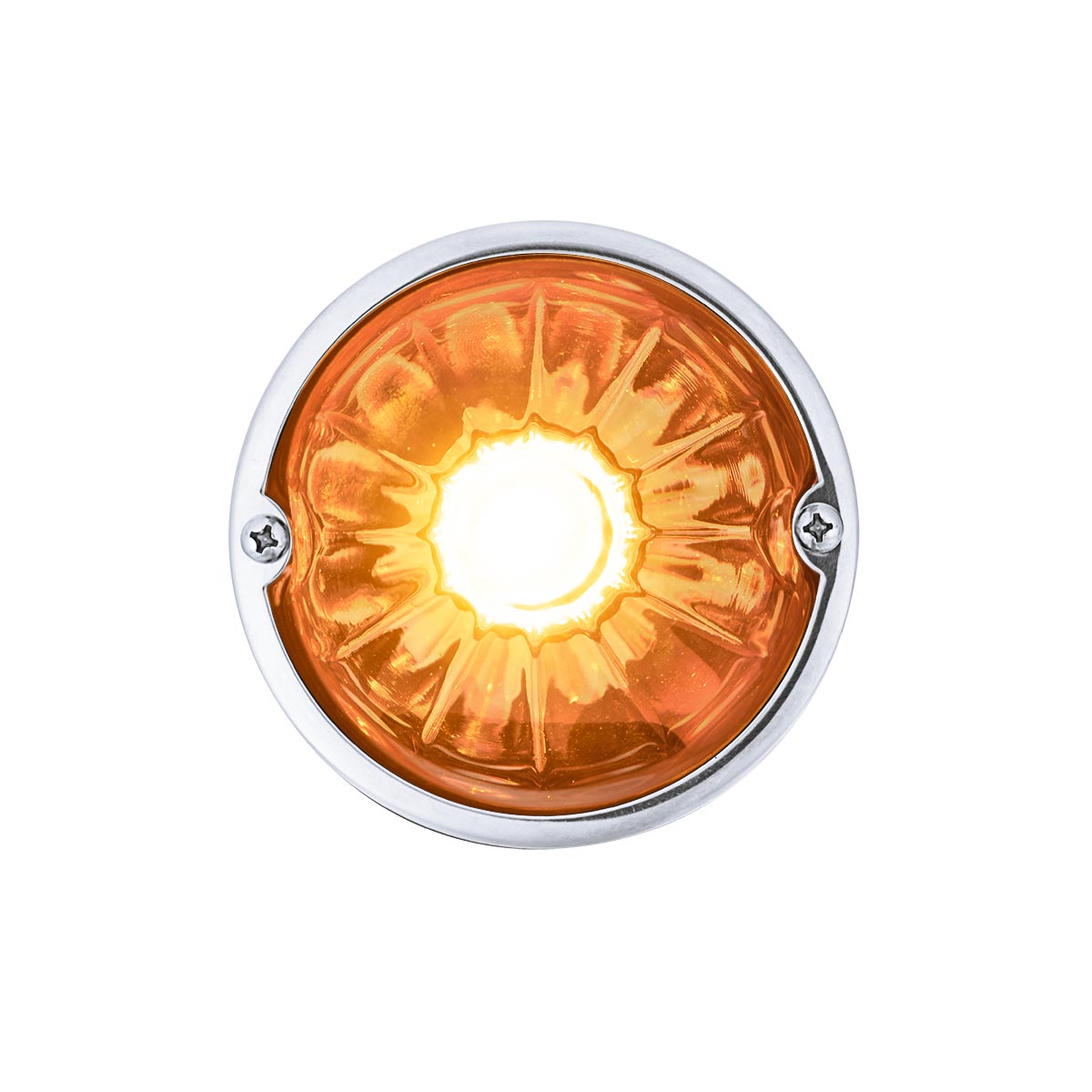 Glass Watermelon Light Kit With 4 LED Light-Amber LED/Dark Amber Lens - Thumbnail 3