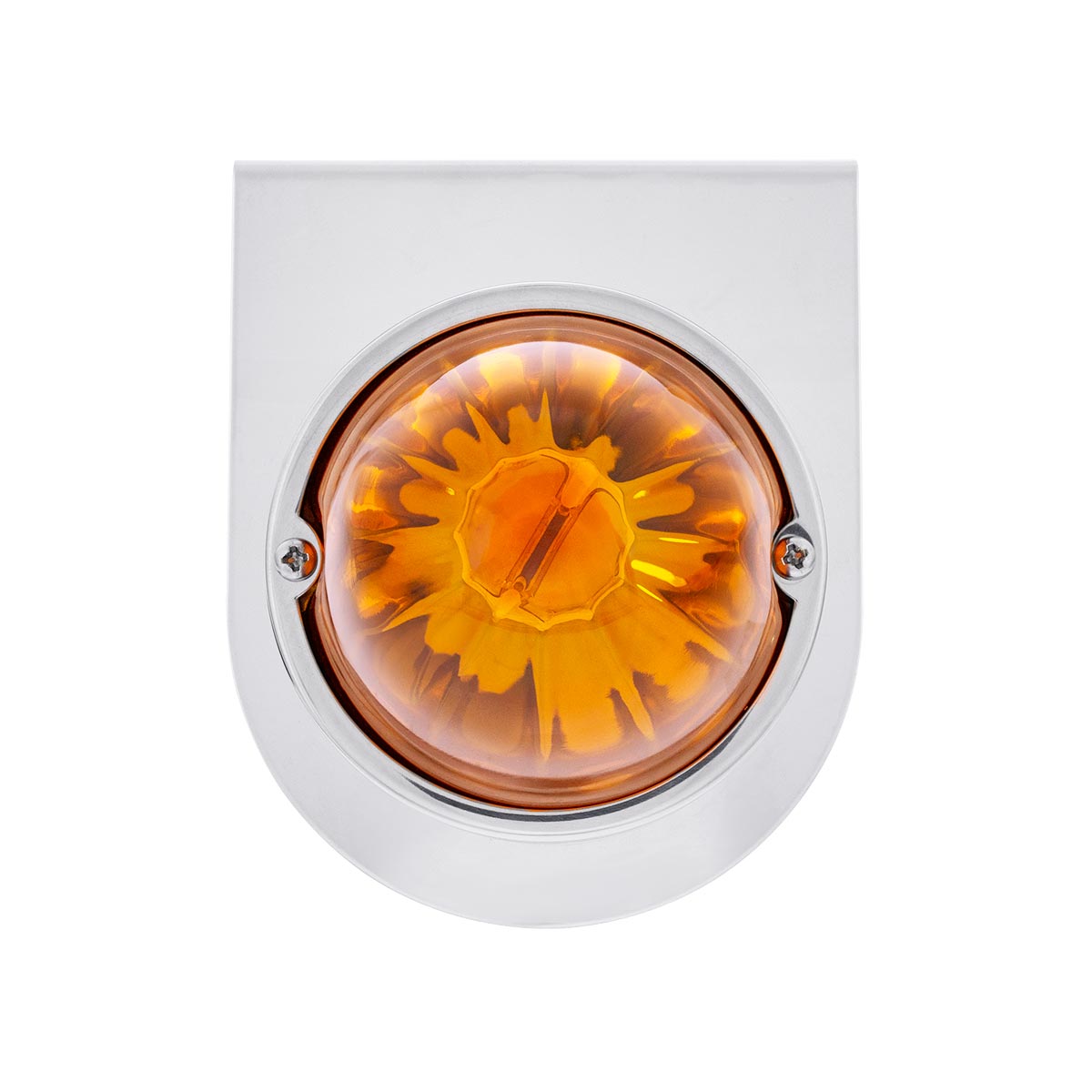 UltraBurst Glass Watermelon Light With Stainless Steel Light Bracket Kit-Amber LED/Amber Lens - Thumbnail 4