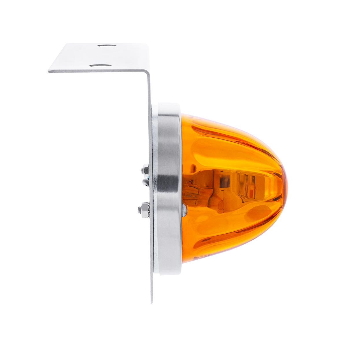 UltraBurst Glass Watermelon Light With Stainless Steel Light Bracket Kit-Amber LED/Amber Lens - Thumbnail 5