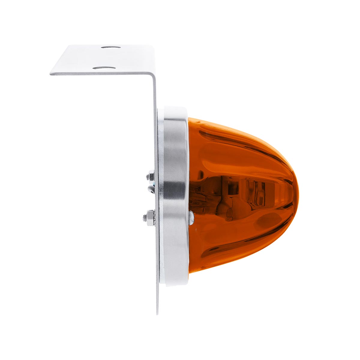 UltraBurst Glass Watermelon Light With Stainless Steel Light Bracket Kit-Amber LED/Dark Amber Lens - Thumbnail 5