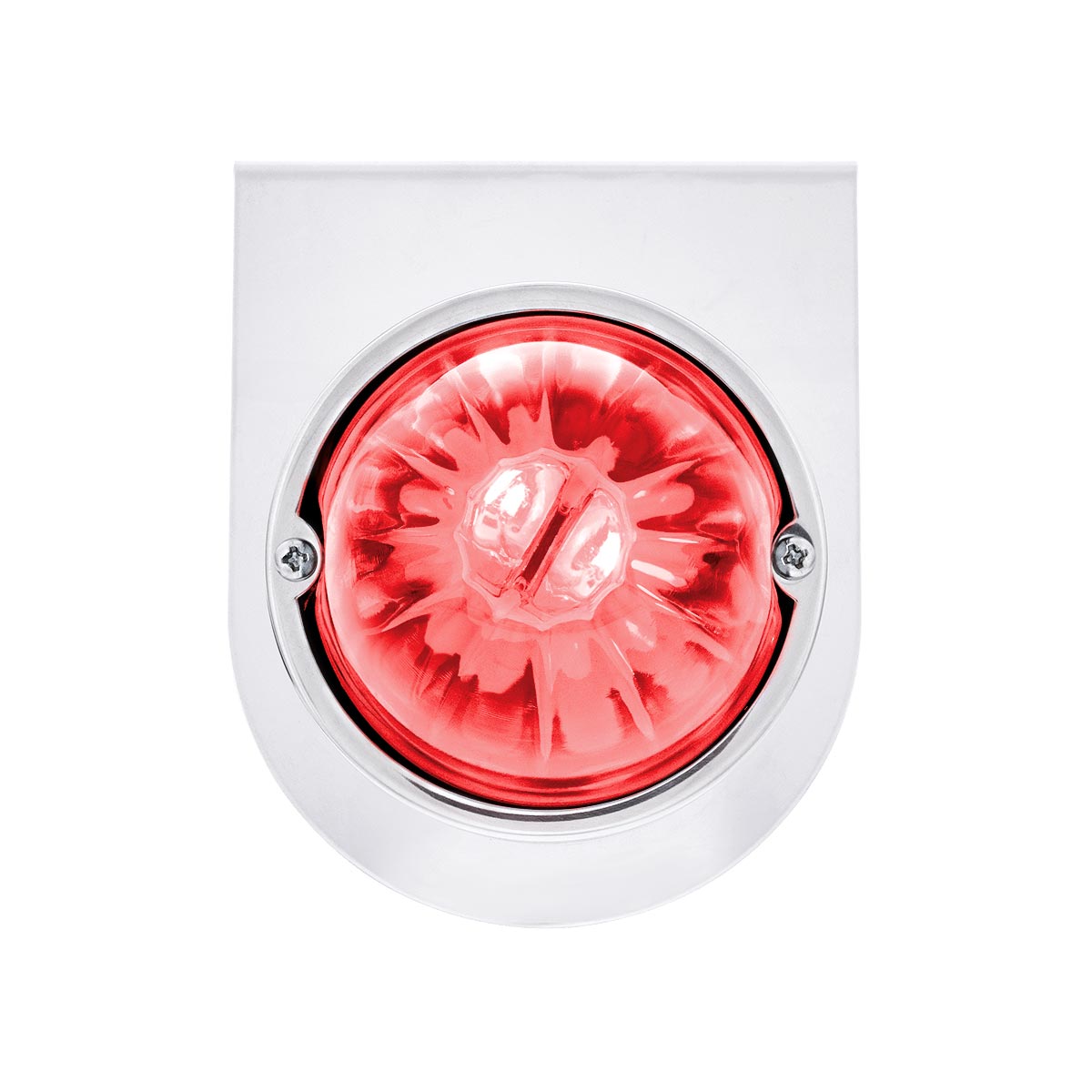 UltraBurst Glass Watermelon Light With Stainless Steel Light Bracket Kit-Red LED/Clear Lens - Thumbnail 3