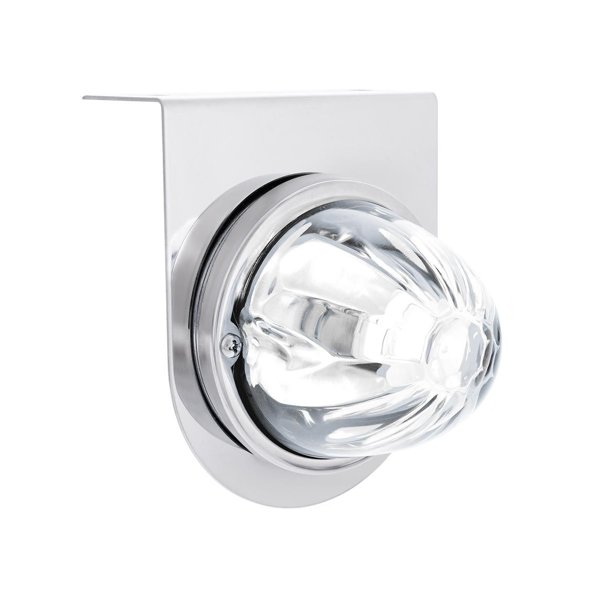 UltraBurst Glass Watermelon Light With Stainless Steel Light Bracket Kit-White LED/Clear Lens