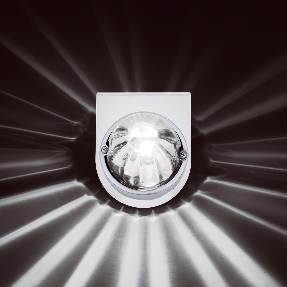 UltraBurst Glass Watermelon Light With Stainless Steel Light Bracket Kit-White LED/Clear Lens - Thumbnail 9