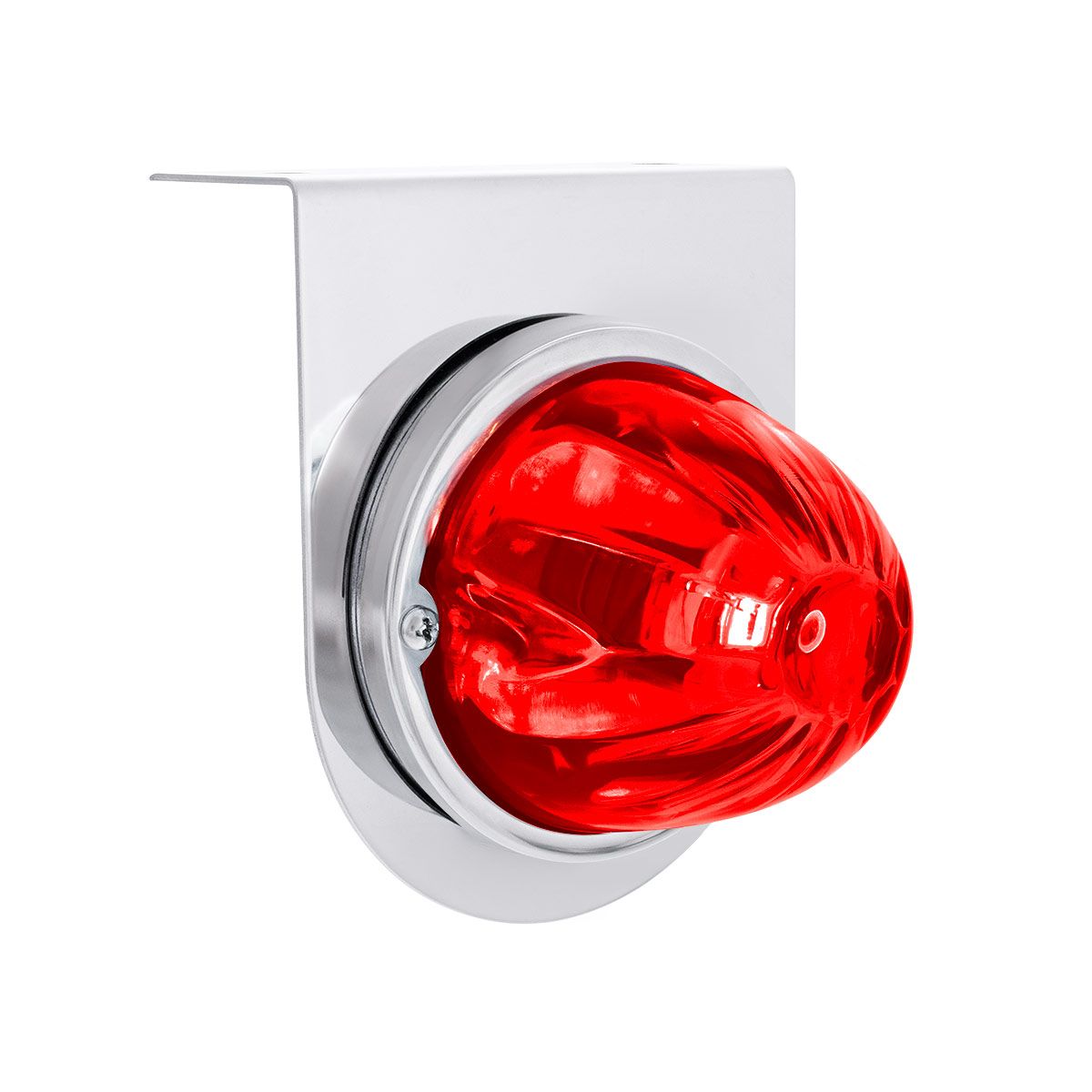 UltraBurst Glass Watermelon Light With Stainless Steel Light Bracket Kit-Red LED/Red Lens