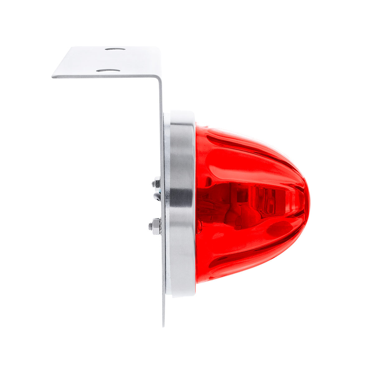 UltraBurst Glass Watermelon Light With Stainless Steel Light Bracket Kit-Red LED/Red Lens - Thumbnail 5