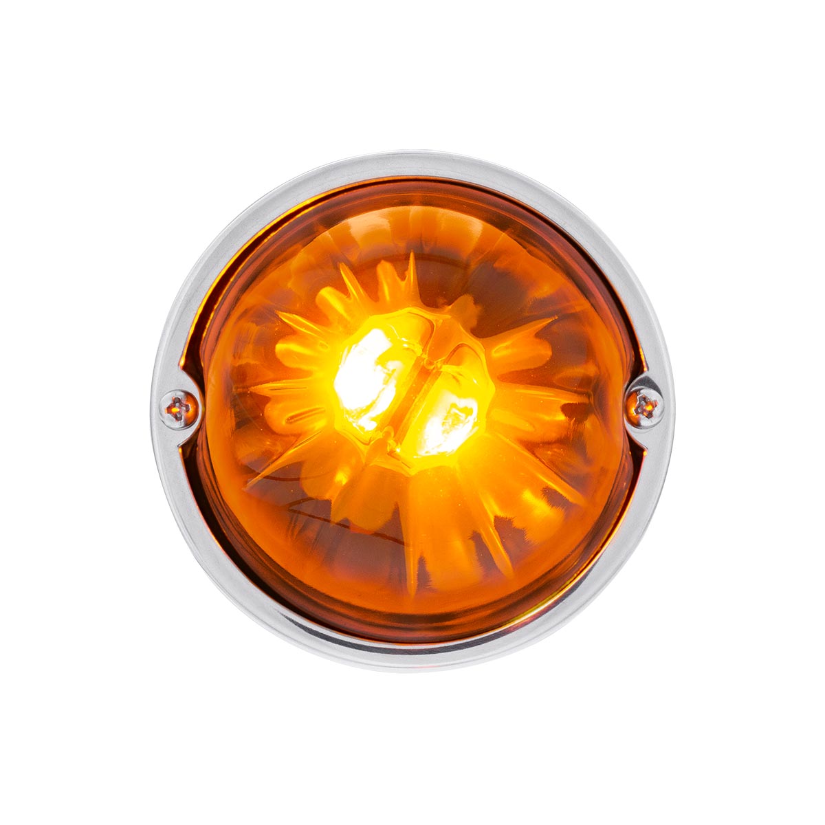 UltraBurst Glass Watermelon Light Flush Mount Kit-Amber LED/Dark Amber Lens - Thumbnail 3