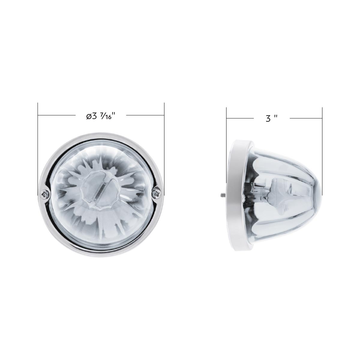 UltraBurst Glass Watermelon Light Flush Mount Kit-Amber LED/Clear Lens - Thumbnail 8