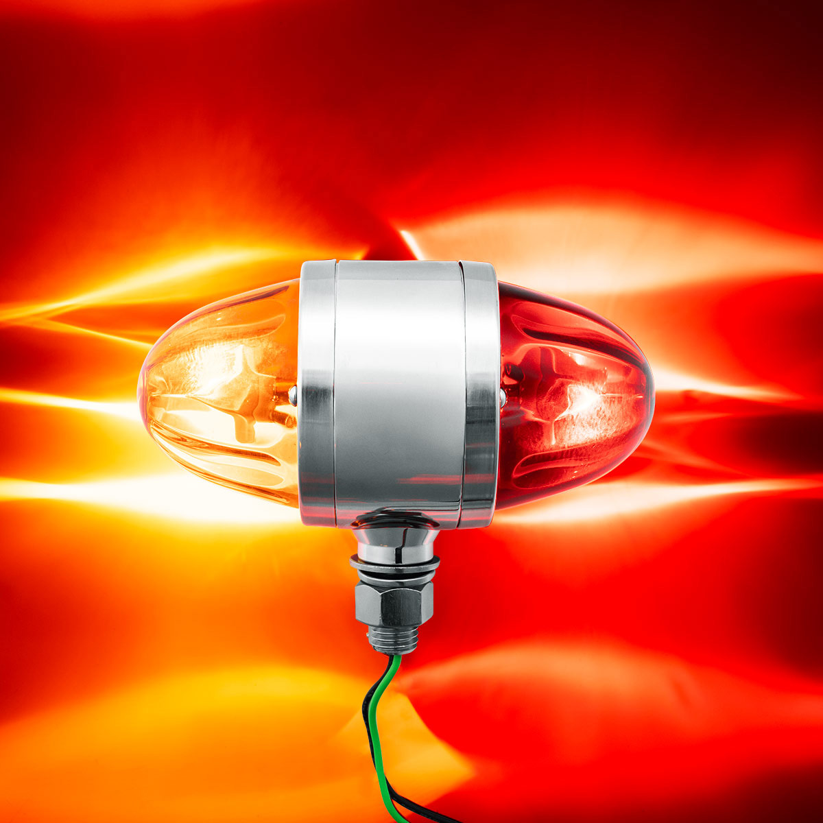 UltraBurst Chrome Double Face Glass Watermelon Light-Amber & Red LED/Amber & Red Lens - Thumbnail 13