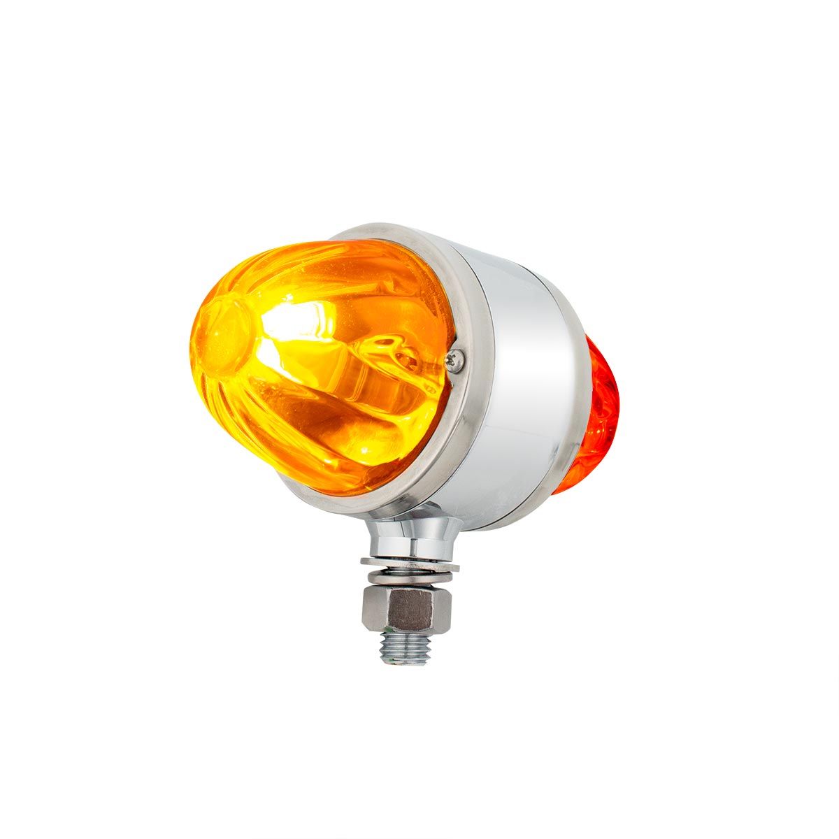UltraBurst Chrome Double Face Glass Watermelon Light-Amber & Red LED/Clear Lens