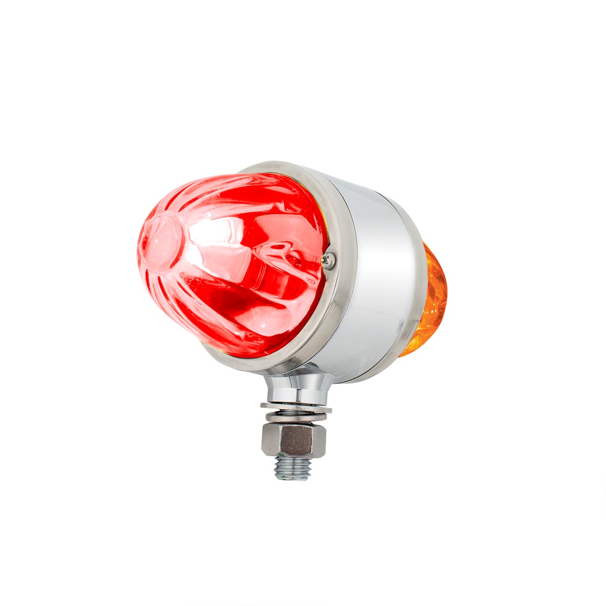 UltraBurst Chrome Double Face Glass Watermelon Light-Amber & Red LED/Clear Lens - Thumbnail 2