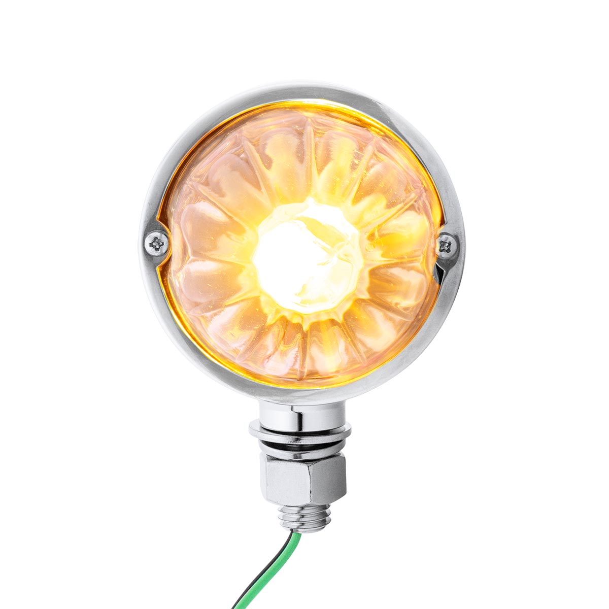 UltraBurst Chrome Double Face Glass Watermelon Light-Amber & Red LED/Clear Lens - Thumbnail 4