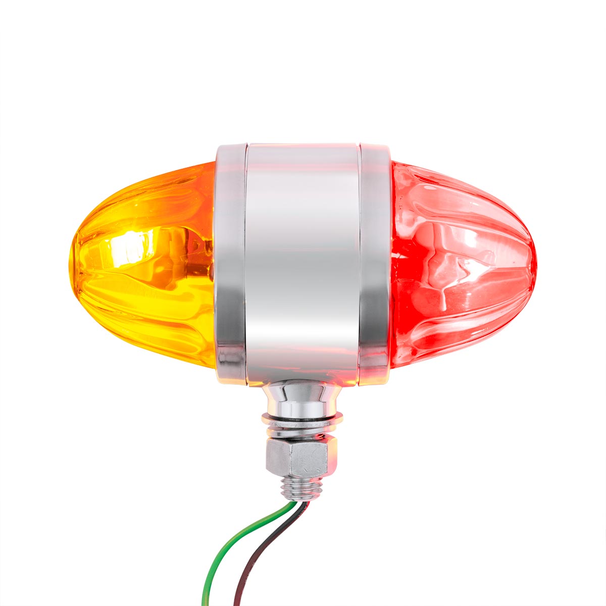 UltraBurst Chrome Double Face Glass Watermelon Light-Amber & Red LED/Clear Lens - Thumbnail 7