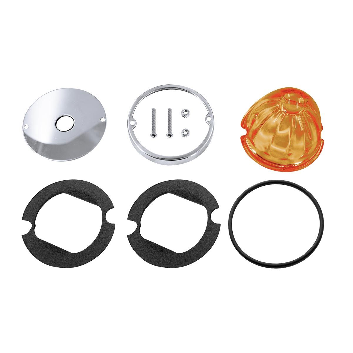 Glass Watermelon Light Kit For 3/4" Mini Light-Amber Lens