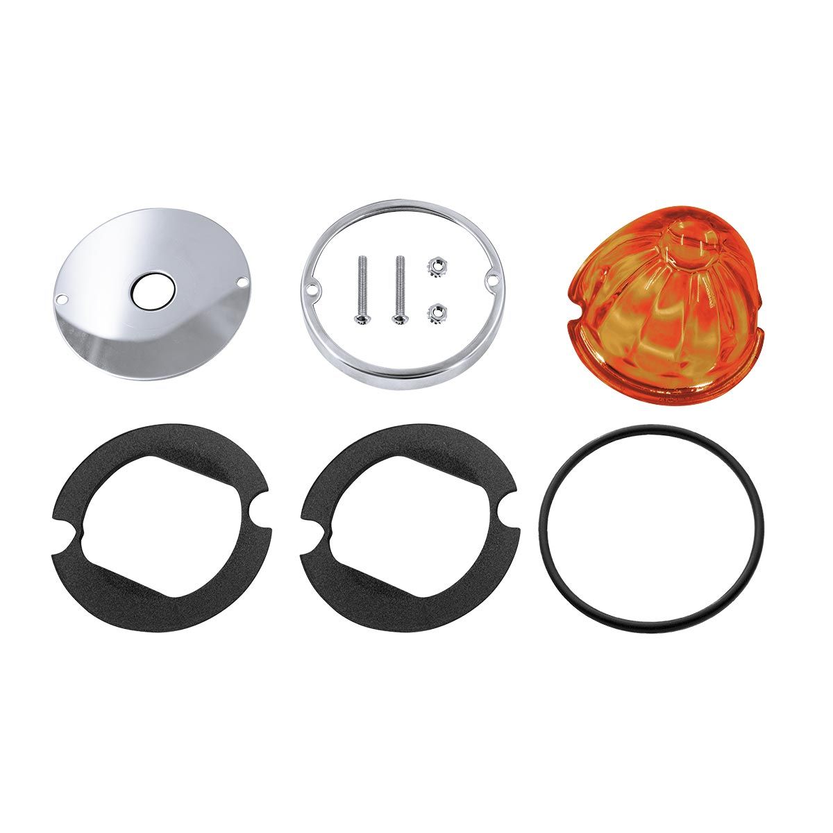 Glass Watermelon Light Kit For 3/4" Mini Light-Dark Amber Lens