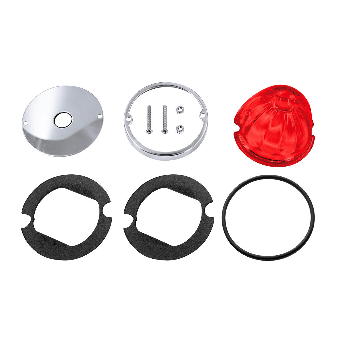 Glass Watermelon Light Kit For 3/4" Mini Light-Red Lens - Thumbnail 4