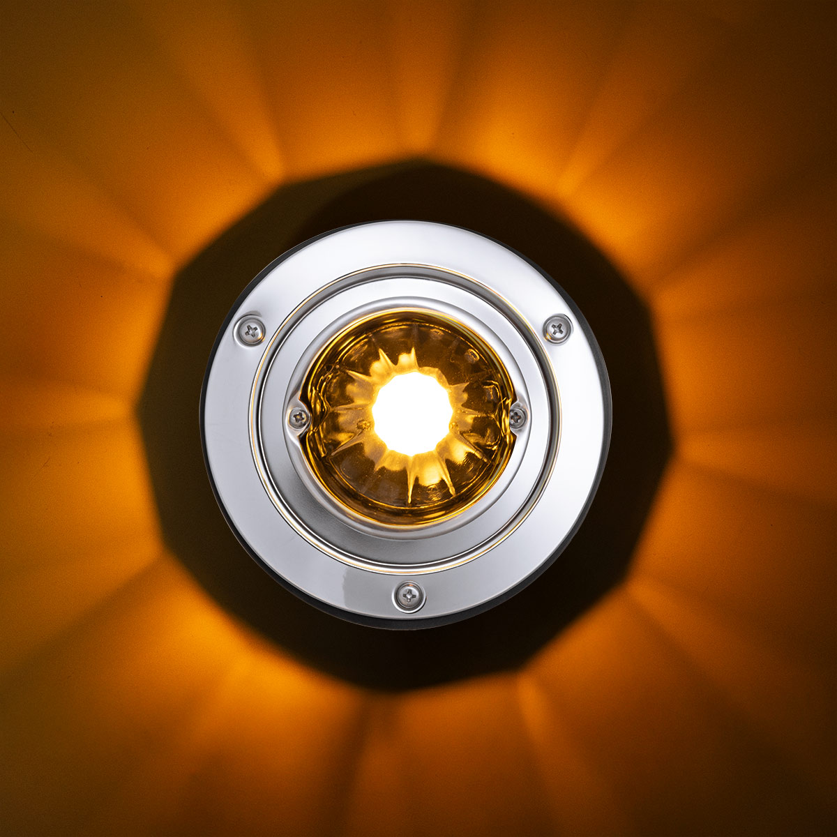 Dual Function Glass Watermelon Sleeper Bunk Kit With 304 Stainless Steel Bezel & LED Bulb-Amber Lens/Amber LED - Thumbnail 12