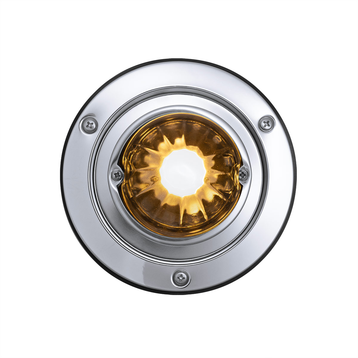 Dual Function Glass Watermelon Sleeper Bunk Kit With 304 Stainless Steel Bezel & LED Bulb-Amber Lens/Amber LED - Thumbnail 5