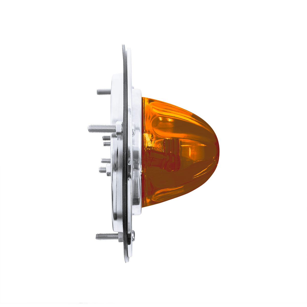 Dual Function Glass Watermelon Sleeper Bunk Kit With 304 SS Bezel & LED Bulb-Dark Amber Lens/Amber LED - Thumbnail 7