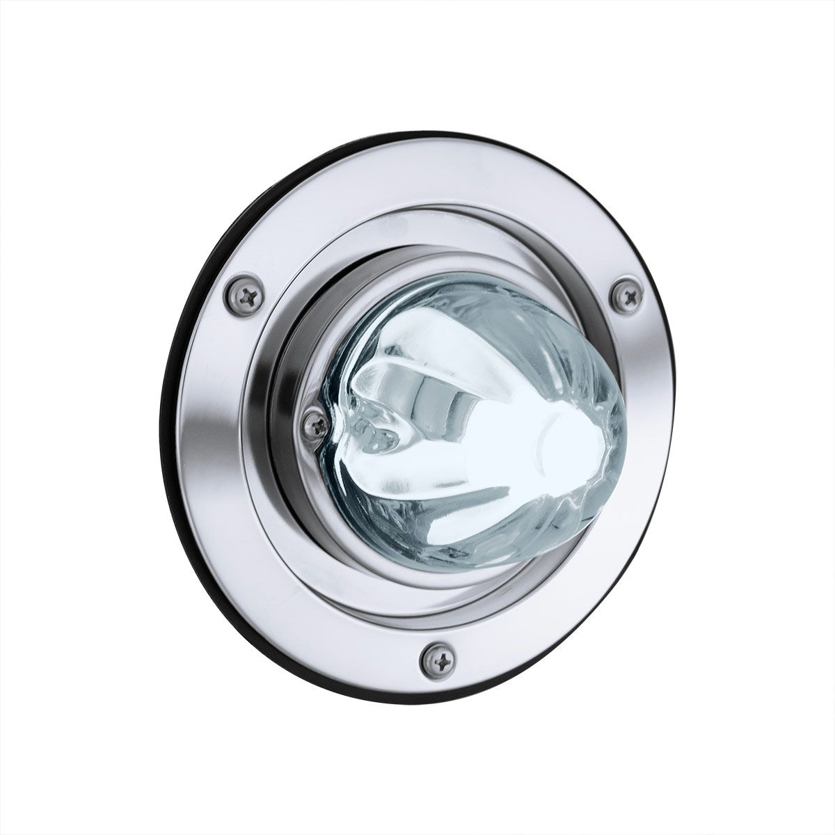 Dual Function Glass Watermelon Sleeper Bunk Kit With 304 Stainless Steel Bezel & LED Bulb-Clear Lens/White LED