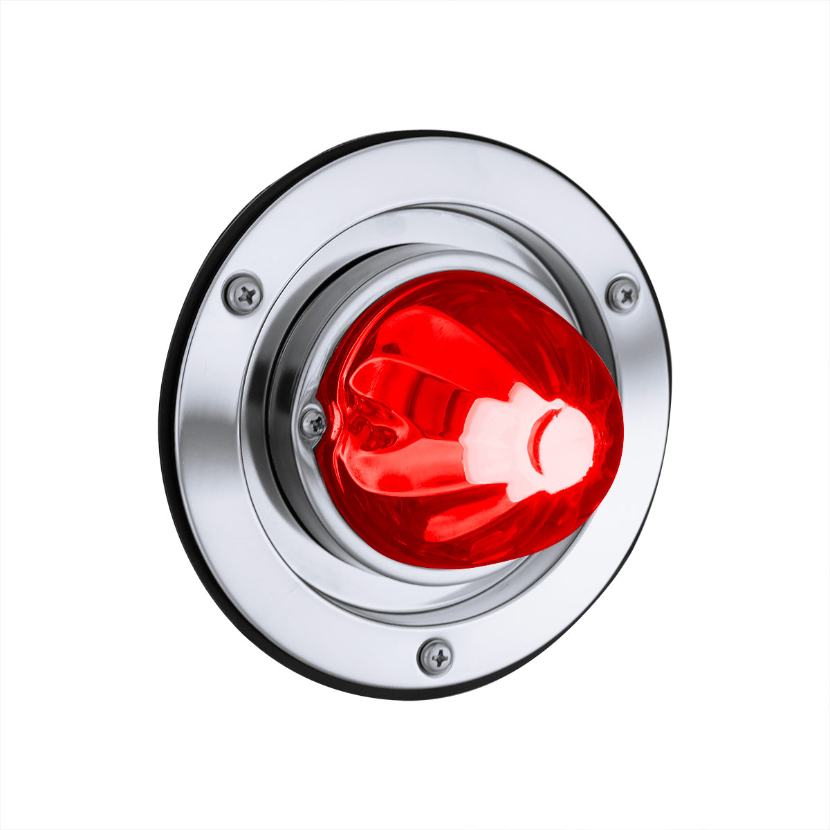 Dual Function Glass Watermelon Sleeper Bunk Kit With 304 Stainless Steel Bezel & LED Bulb-Red Lens/Red LED - Thumbnail 2