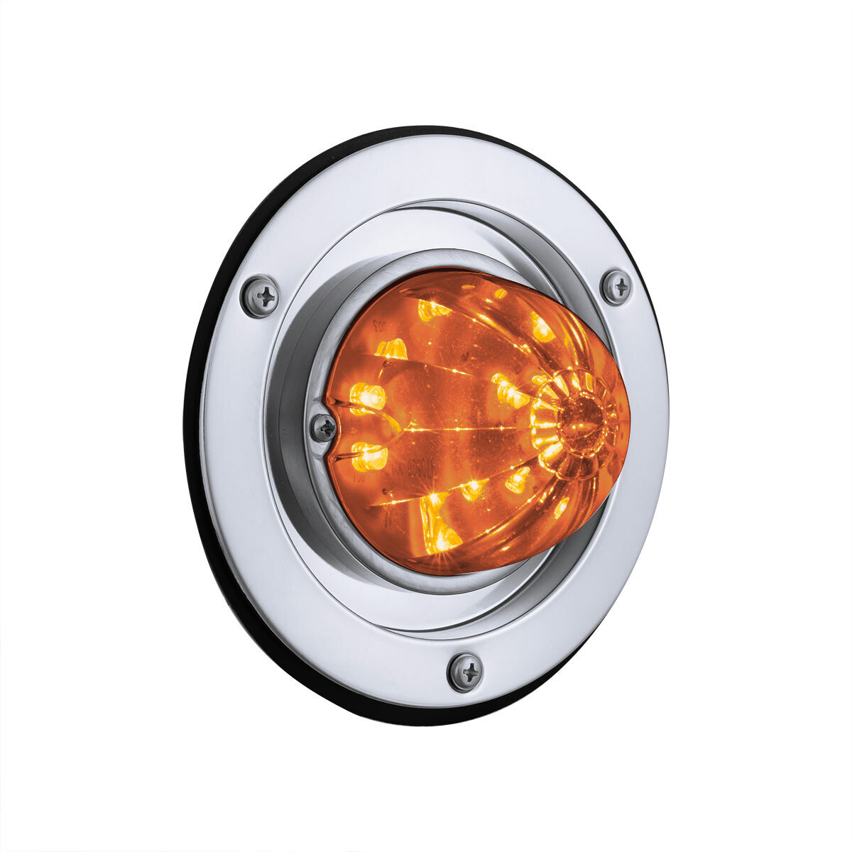 17 LED Dual Function Watermelon Light Sleeper Bunk Kit With 304 Stainless Steel Bezel-Amber LED/Amber Lens - Thumbnail 14