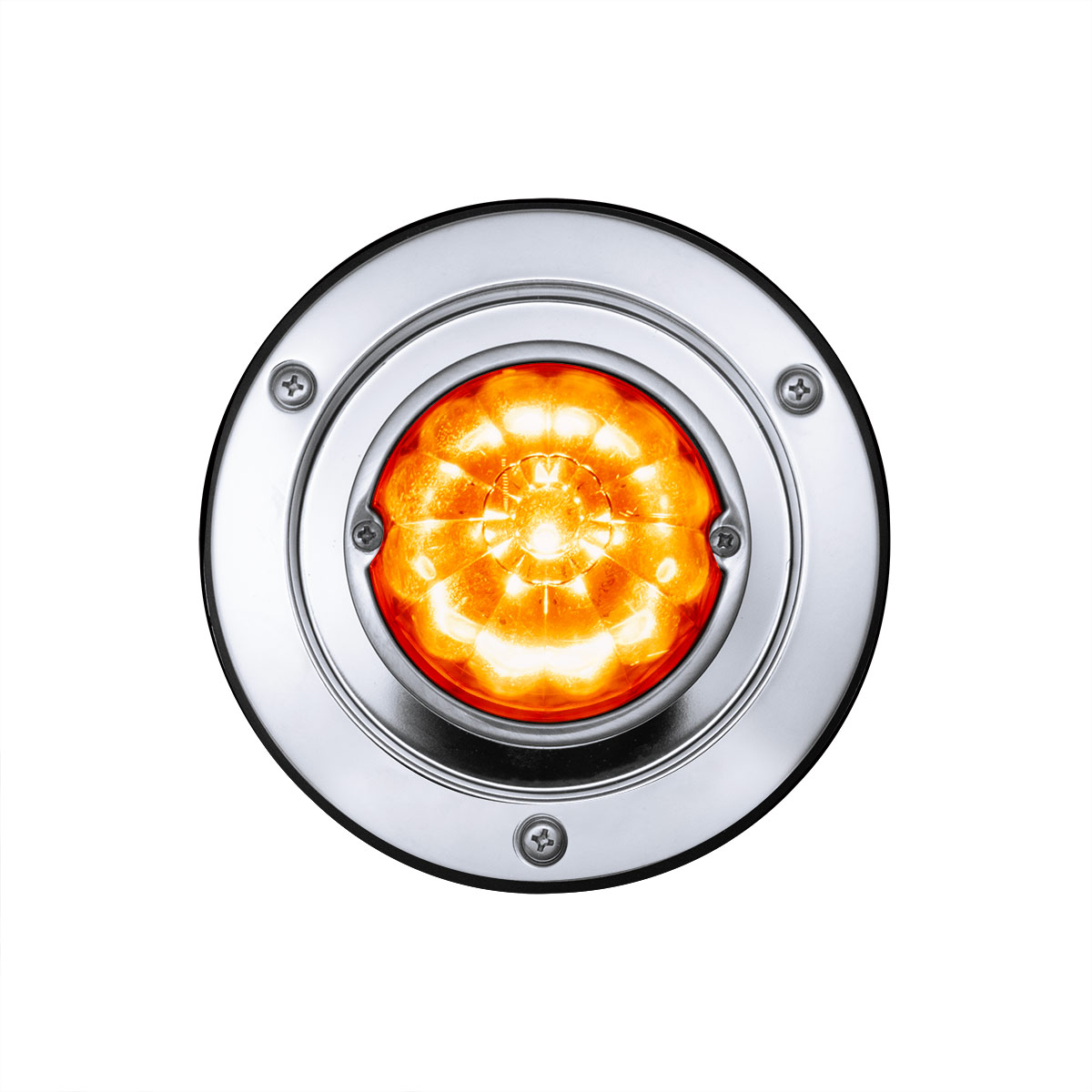 17 LED Dual Function Watermelon Light Sleeper Bunk Kit With 304 Stainless Steel Bezel-Amber LED/Amber Lens - Thumbnail 5