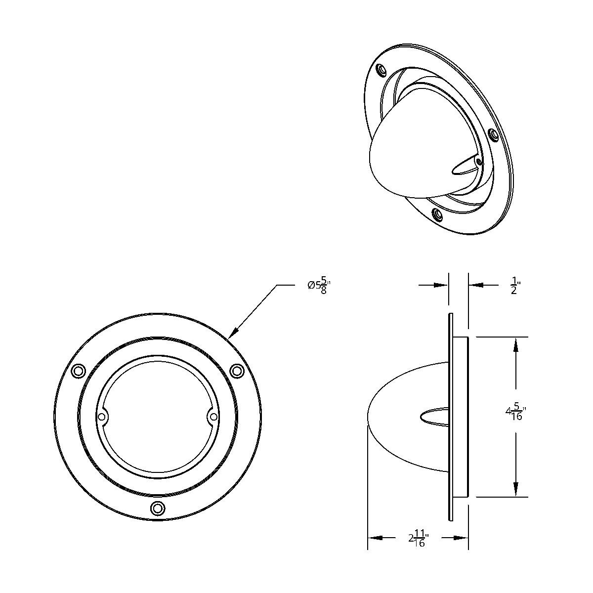 17 LED Dual Function Watermelon Light Sleeper Bunk Kit With 304 Stainless Steel Bezel-Red LED/Red Lens - Thumbnail 12