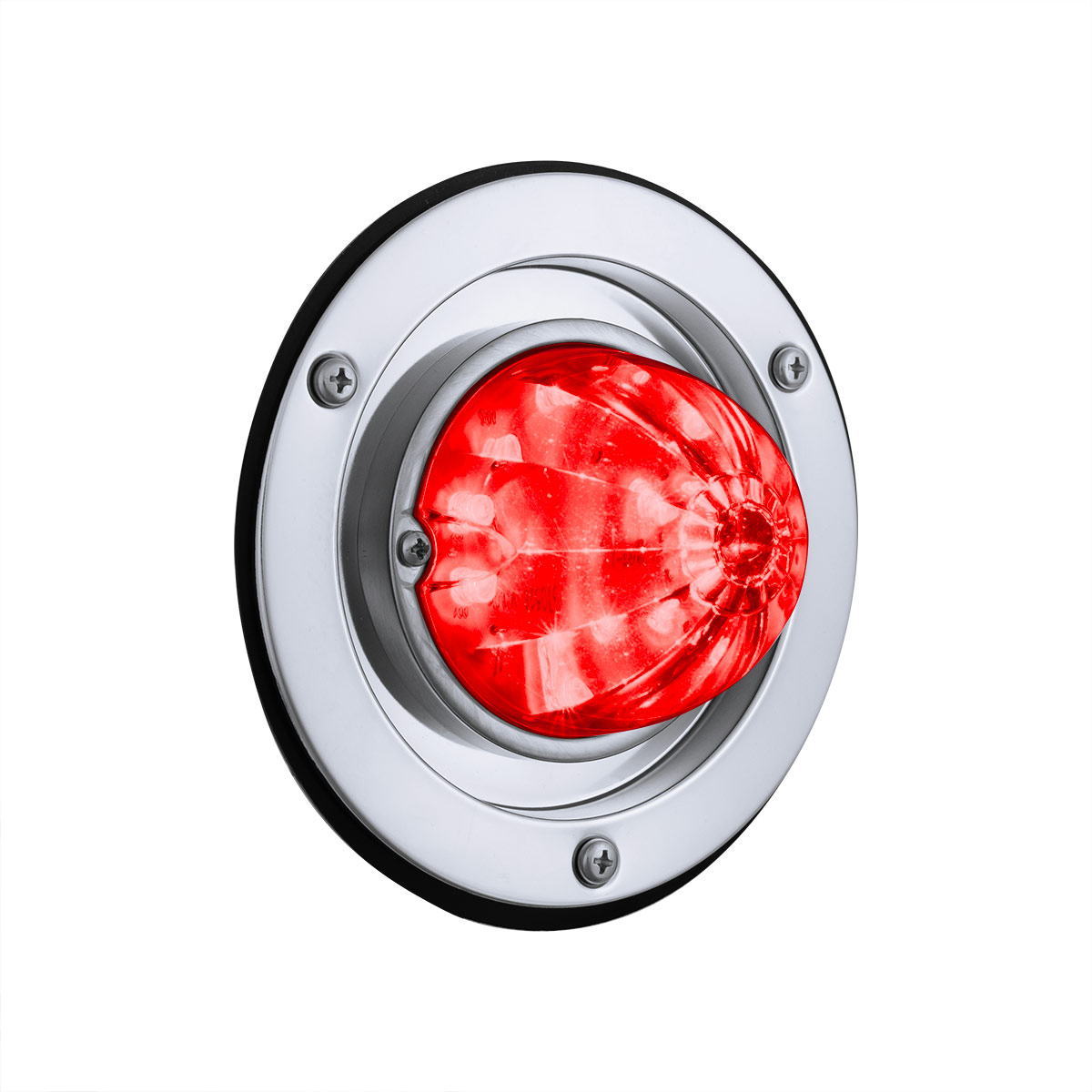 17 LED Dual Function Watermelon Light Sleeper Bunk Kit With 304 Stainless Steel Bezel-Red LED/Clear Lens - Thumbnail 2