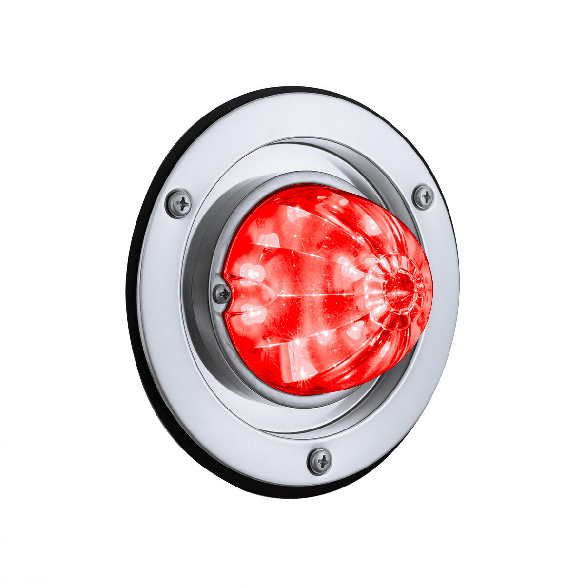 17 LED Dual Function Watermelon Light Sleeper Bunk Kit With 304 Stainless Steel Bezel-Red LED/Clear Lens - Thumbnail 13