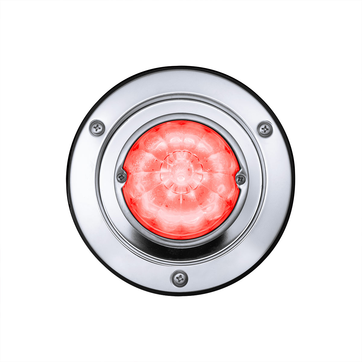 17 LED Dual Function Watermelon Light Sleeper Bunk Kit With 304 Stainless Steel Bezel-Red LED/Clear Lens - Thumbnail 5