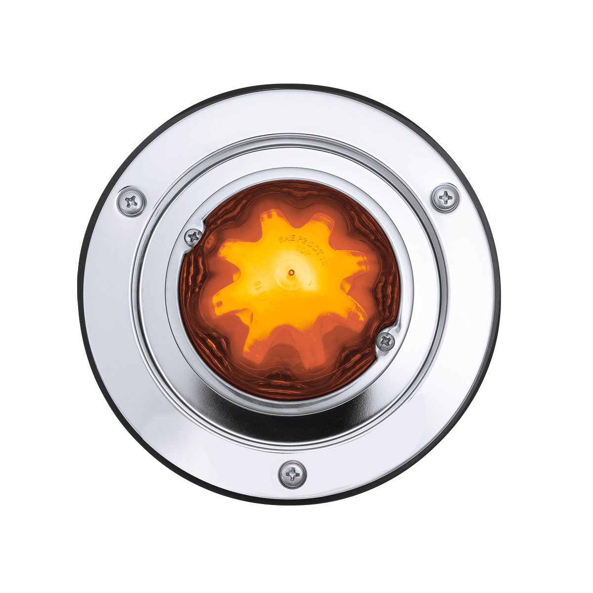 9 LED Dual Function GloLight Watermelon Sleeper Bunk Kit With 304 Stainless Steel Bezel-Amber LED/Amber Lens - Thumbnail 5