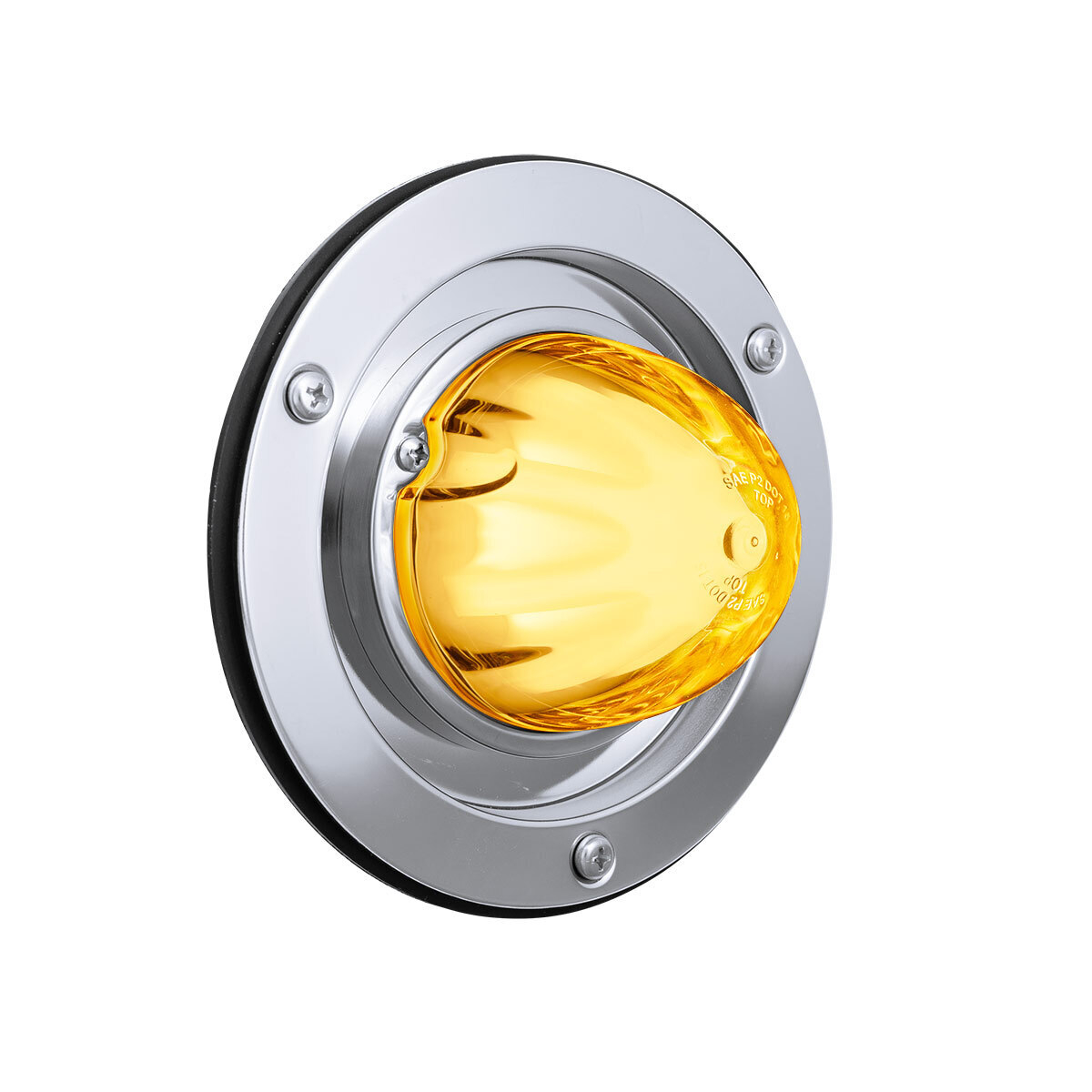 9 LED Dual Function GloLight Watermelon Sleeper Bunk Kit With 304 Stainless Steel Bezel-Amber LED/Clear Lens - Thumbnail 14